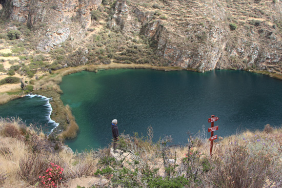 A tourist at the Nor Yauyos-Cochas Landscape Reserve. Photo credit: Annie Escobedo